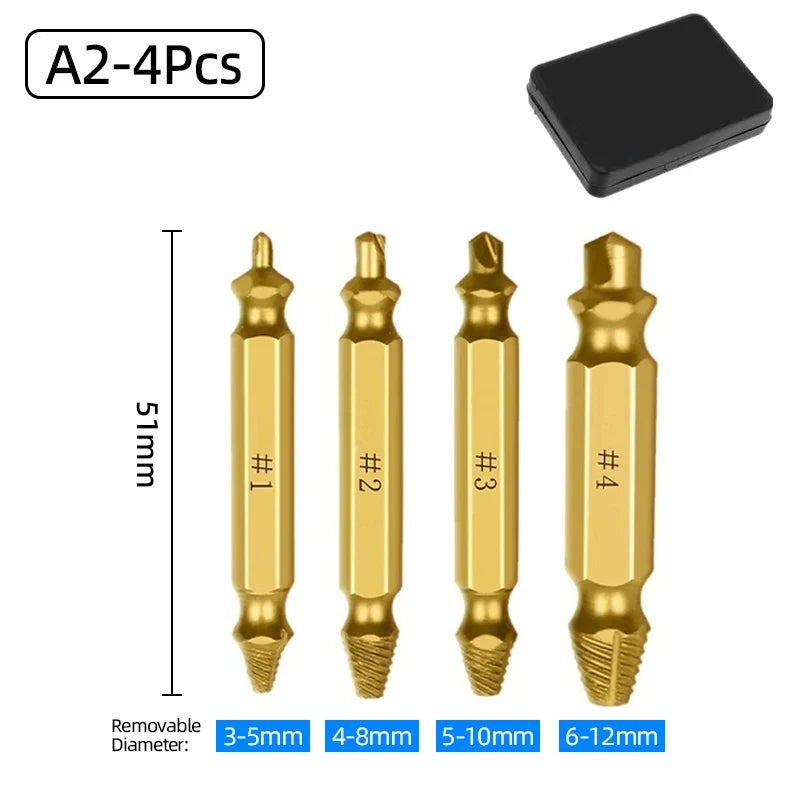 Hss S2/4341/CO Titanium Extractor Remover Drill Bit Disassemble