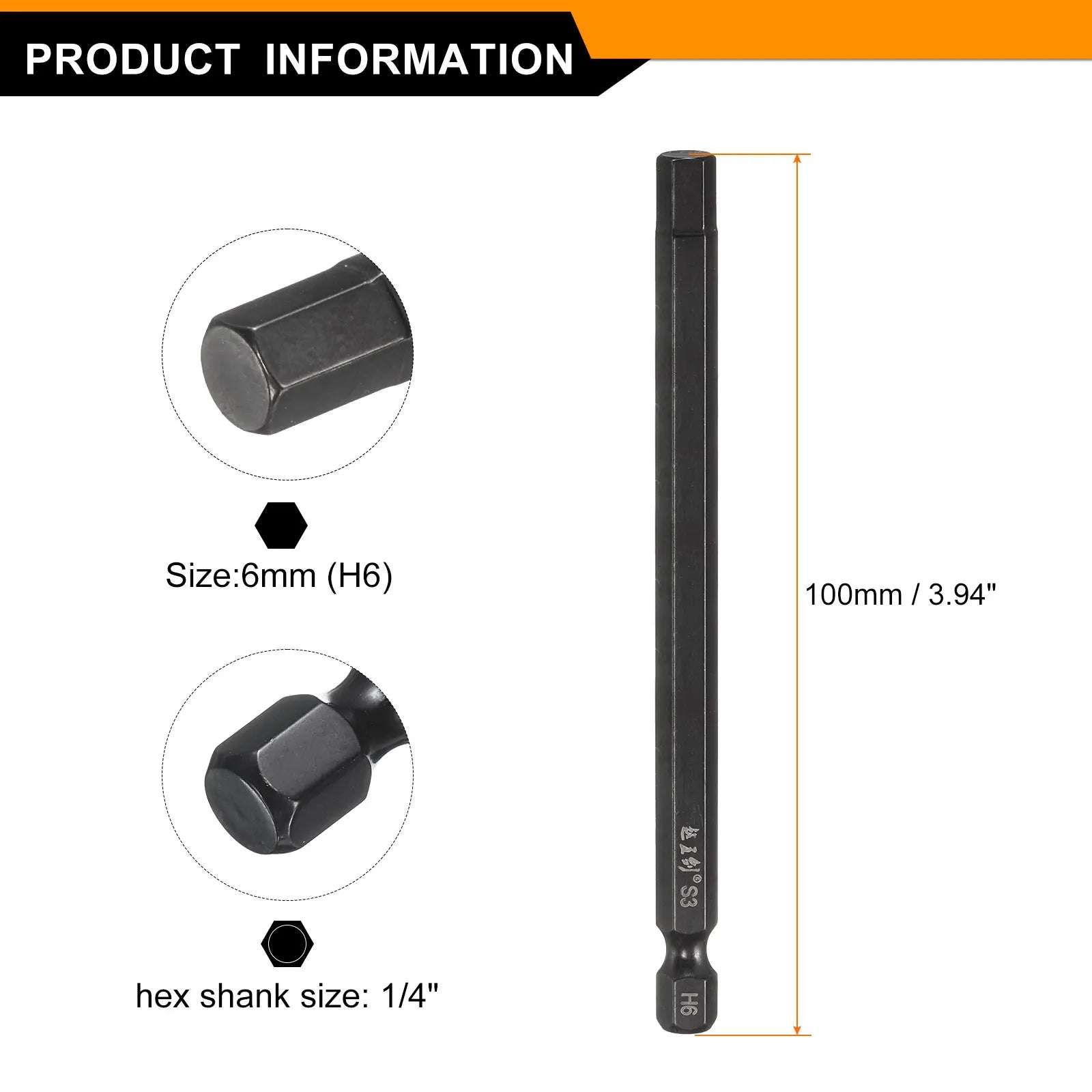 10/15pcs H1.5 H2 H2.5 H3 H4 H5 H6 H8 H10 Hex Head Wrench Drill Bit