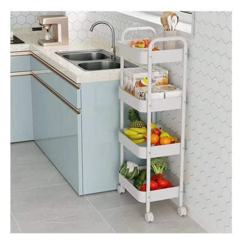 Small Trolley Multi-Layer Mobile Storage Rack