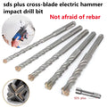 SDS Plus Cross Cutter Concrete Drill Bit — 110mm to 500mm Double Au...