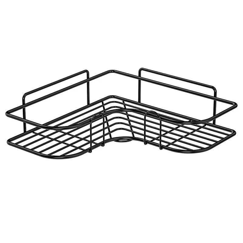 Bathroom Shelf Shampoo Storage Rack Holder Kitchen No Punching