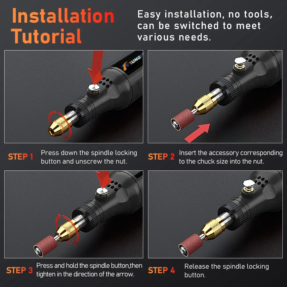 Mini Electric Drill USB Wireless Mini Handheld Drill Rotary Tool
