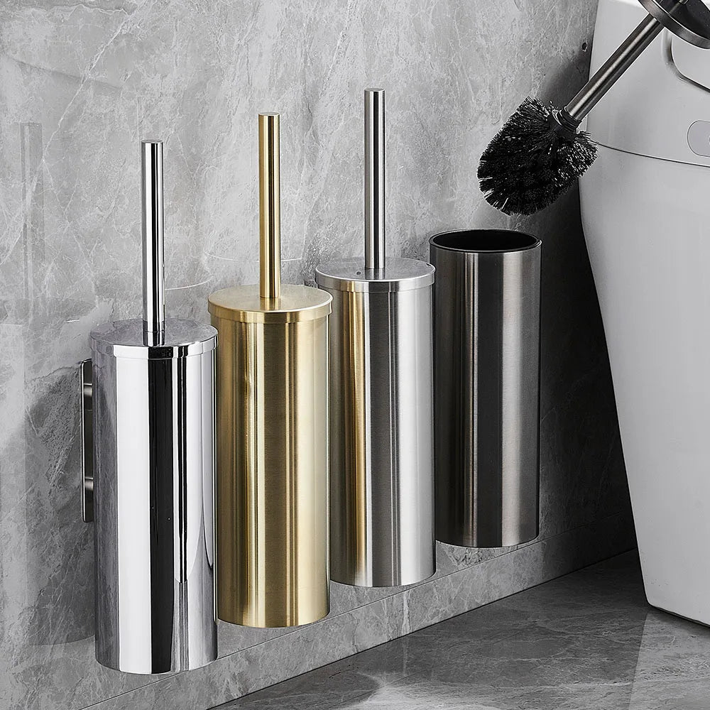 Toilet Brush High Quality Wall Mounted 304 Stainless Steel Cleaning...