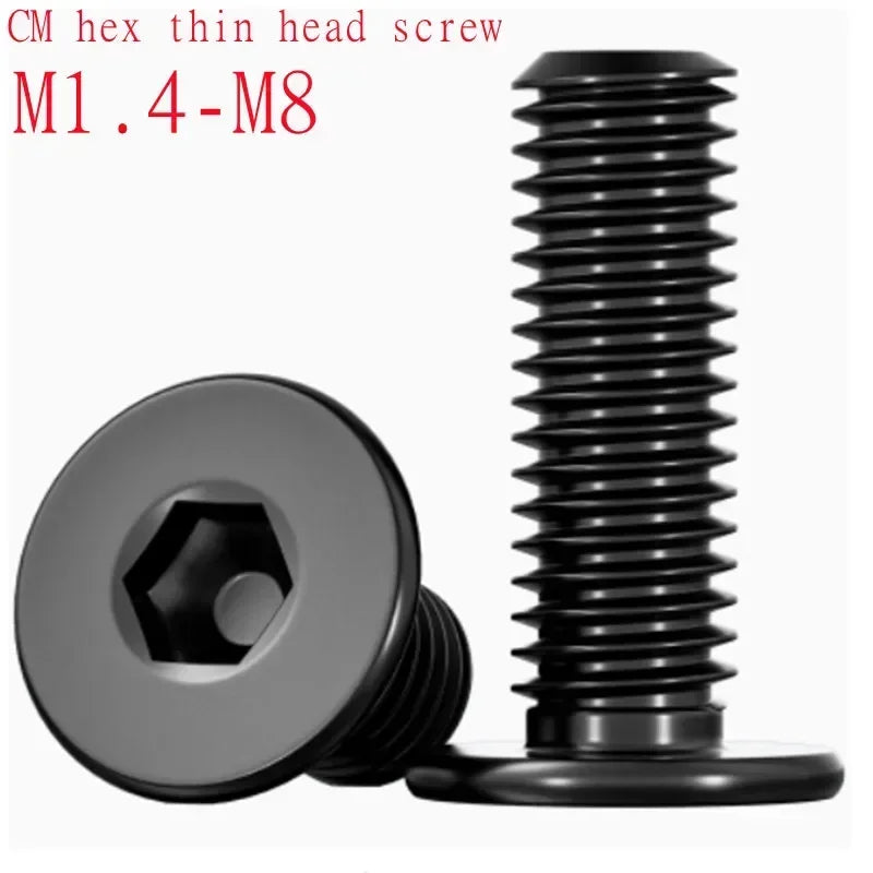 M1.4 M1.6 M2 M2.5 M3 M4 M5 M6 M8 M10 Black 304 Stainless Steel Alle...