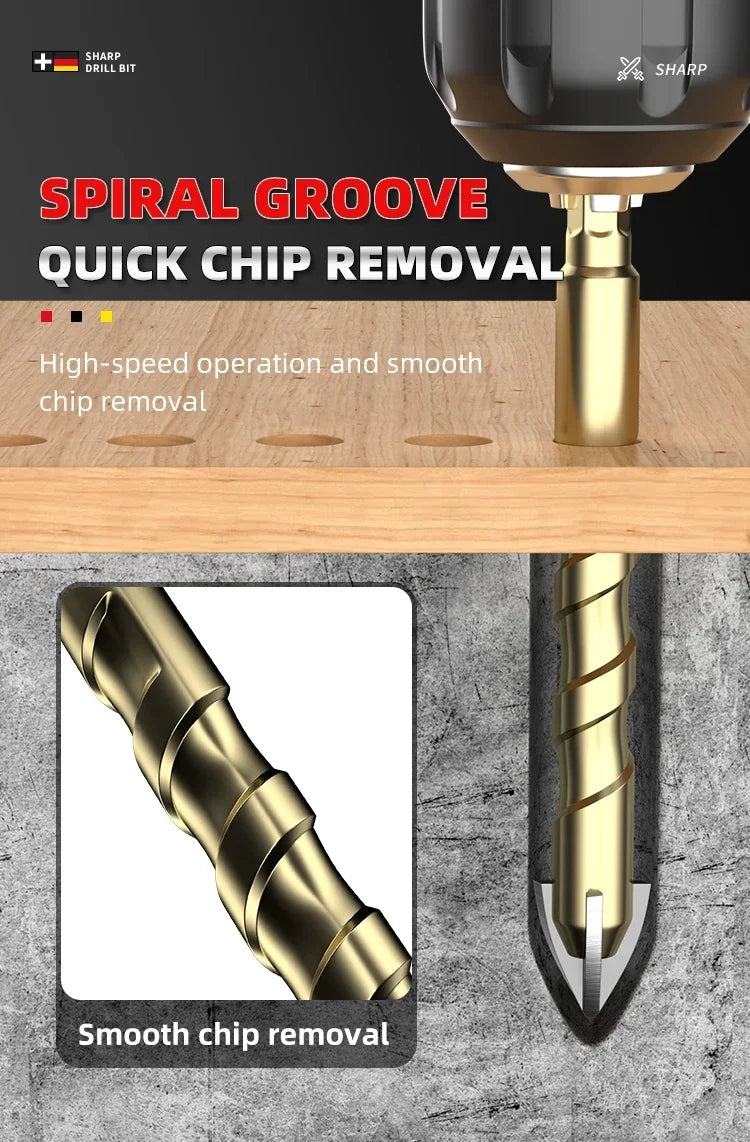 High Hardness Glass Four Edge Drilling 6mm Overlord Drill Tile Bit