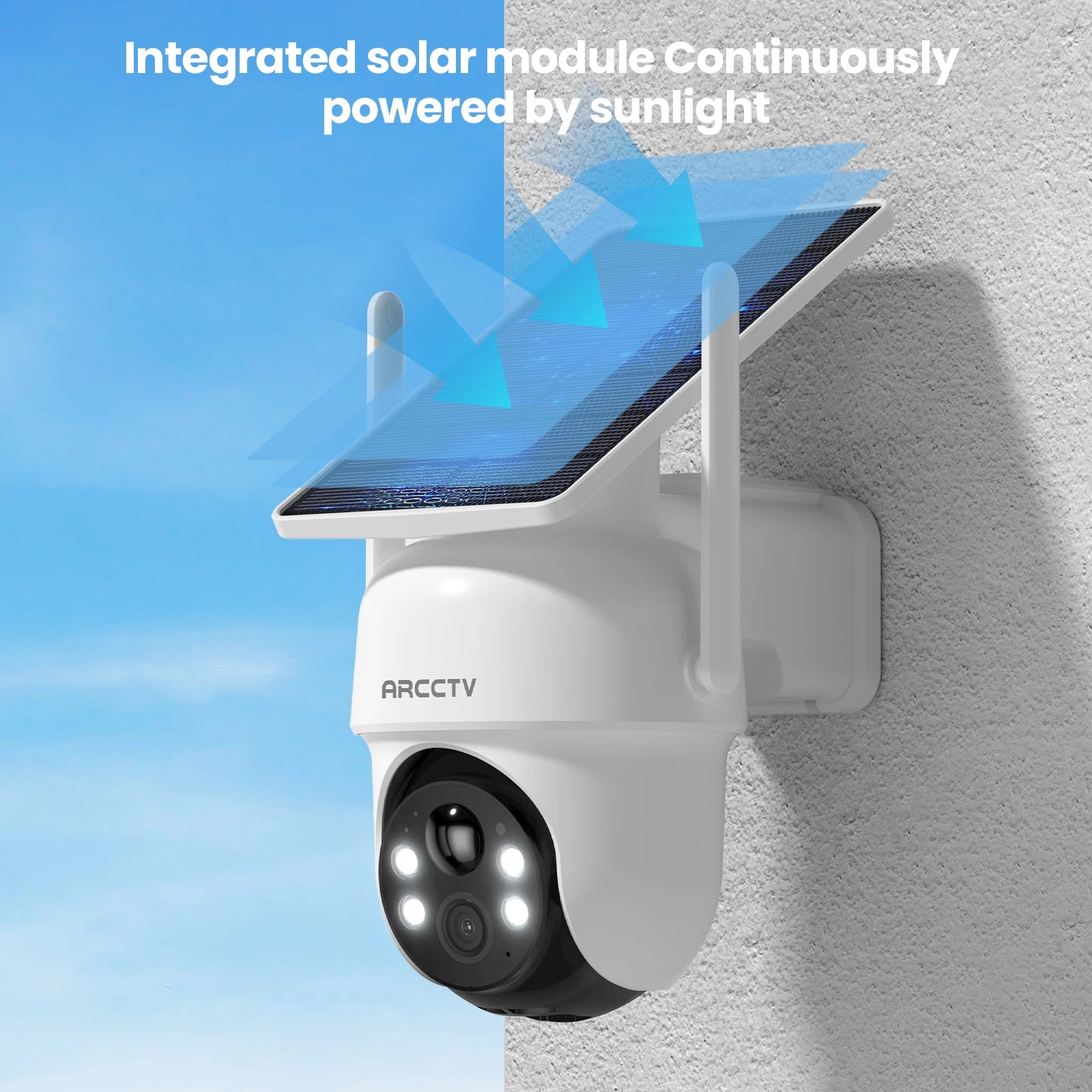 ARCCTV 4MP Wifi Solar Camera Kit Outdoor Wireless Security