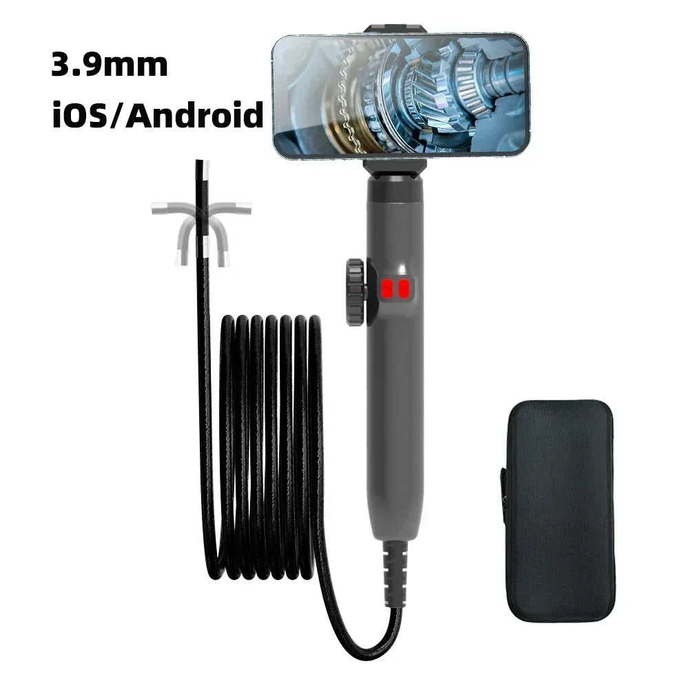 3.9mm/6.2mm/8.5mm 360° Articulating Borescope Endoscope Camera with