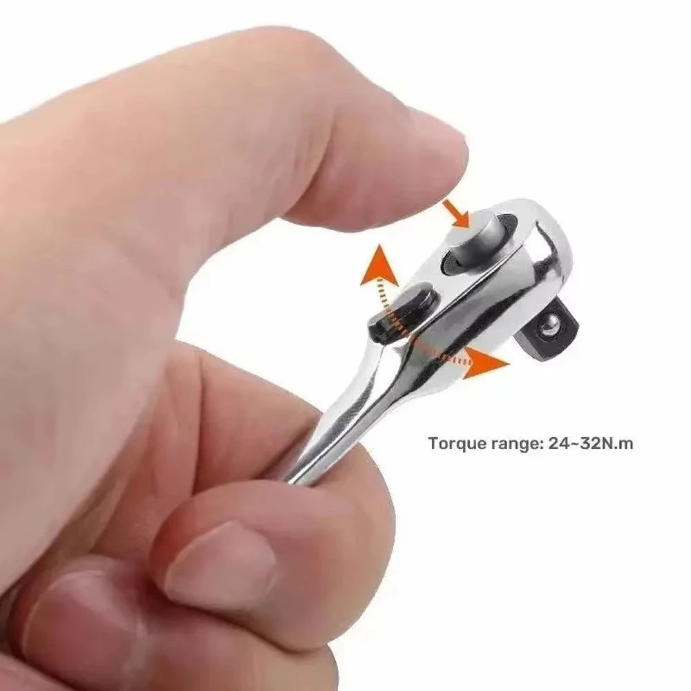 Rafford Mini Treble 1/4 Ratchet Wrench Double Ended Quick Socket