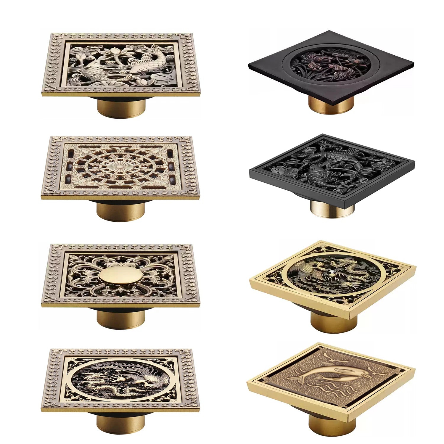 Brass Shower Drain Bathroom Floor Drain Washing Machine Waste Drain...