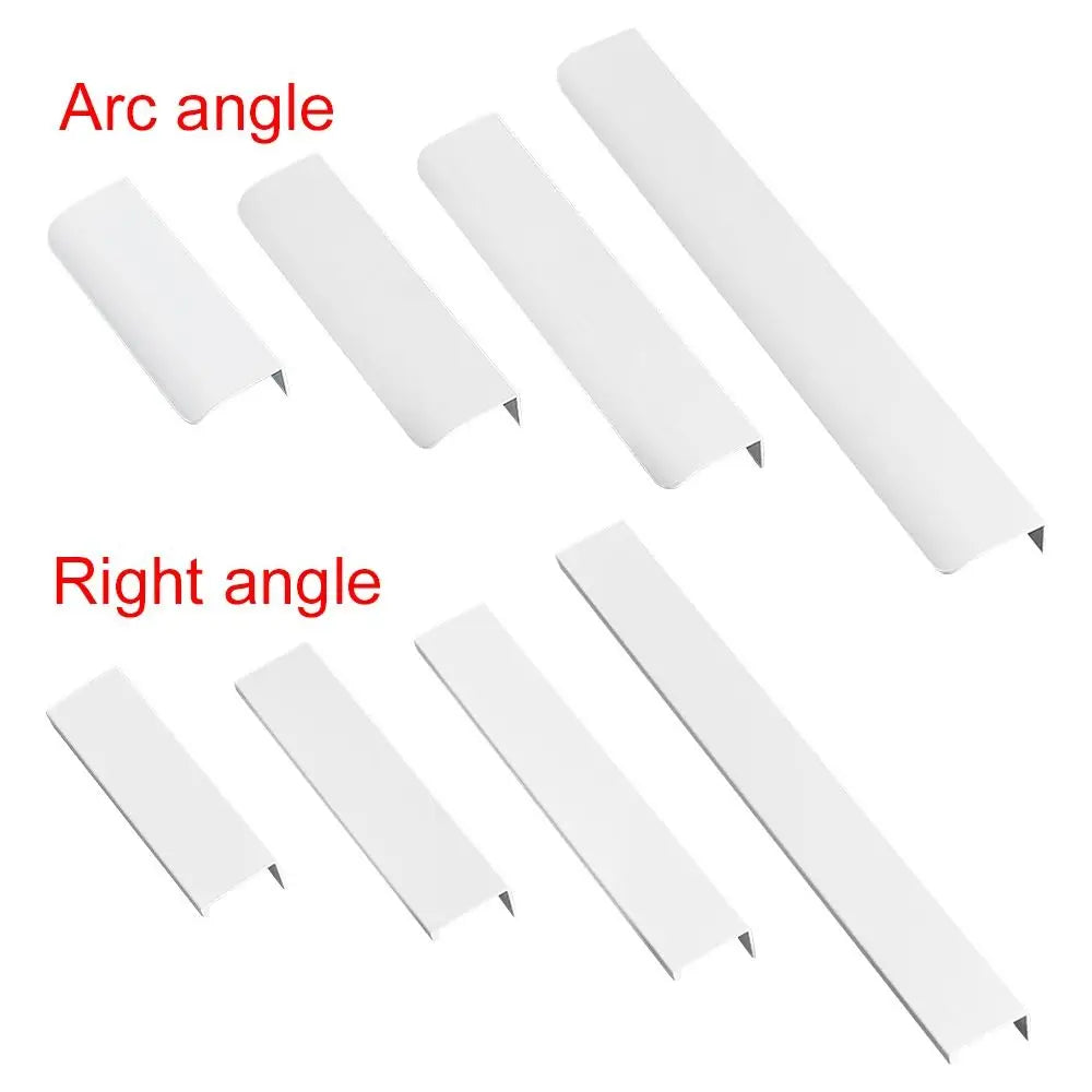 White Hidden Cabinet Pulls Drawer Knobs Long Pull Hidden Handles