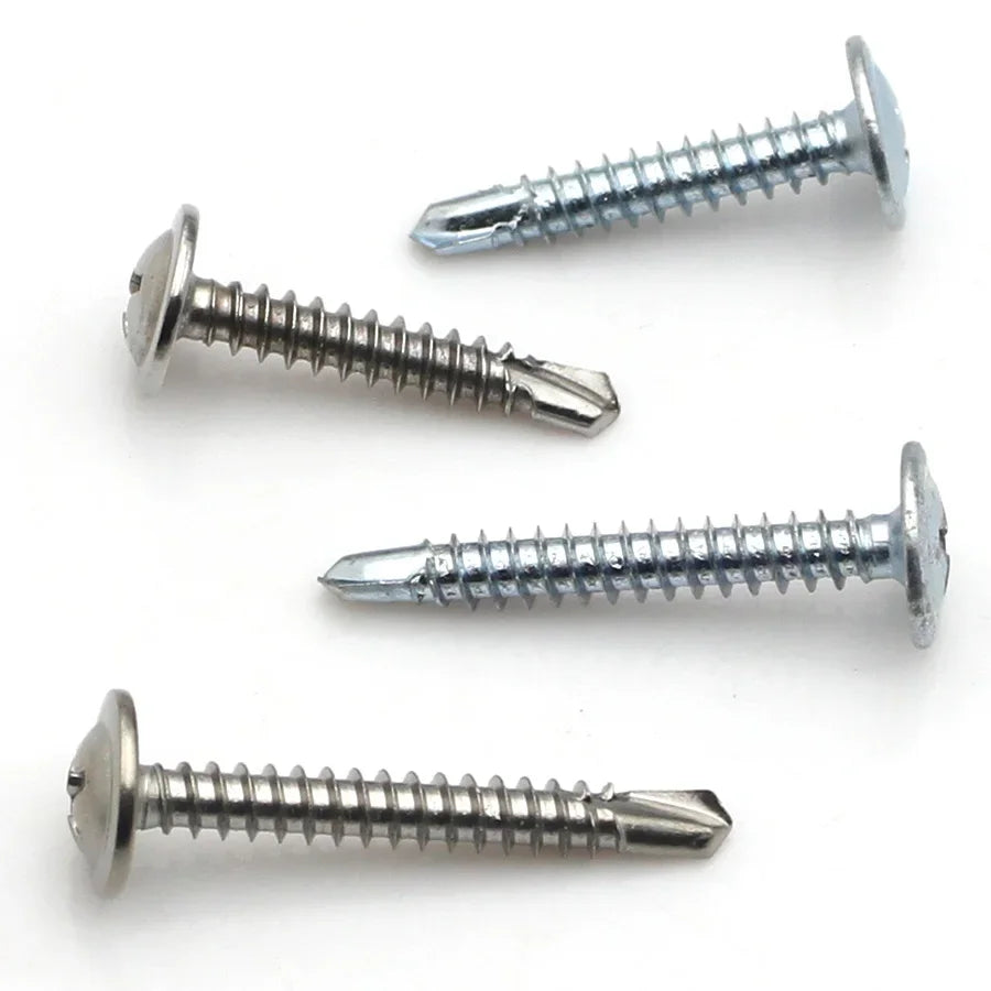 10pcs M4.2 M4.8 Zinc Plated Carbon Steel/410 SS/304 SS Cross Phillips