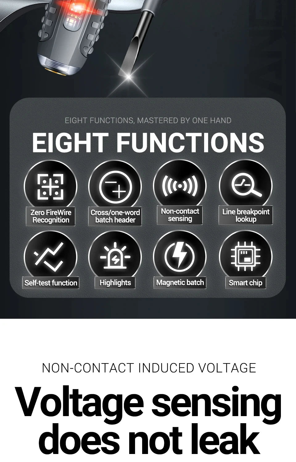 Multifunctional Electrician Test Screwdriver AC Non-contact Induction