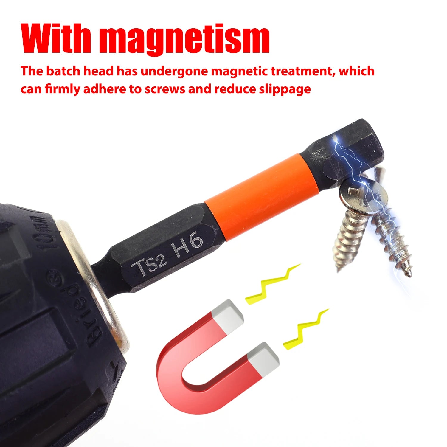 1/7x 50mm Hex Head Screwdriver Bit 1/4 Hex Quick Change Impact Driver