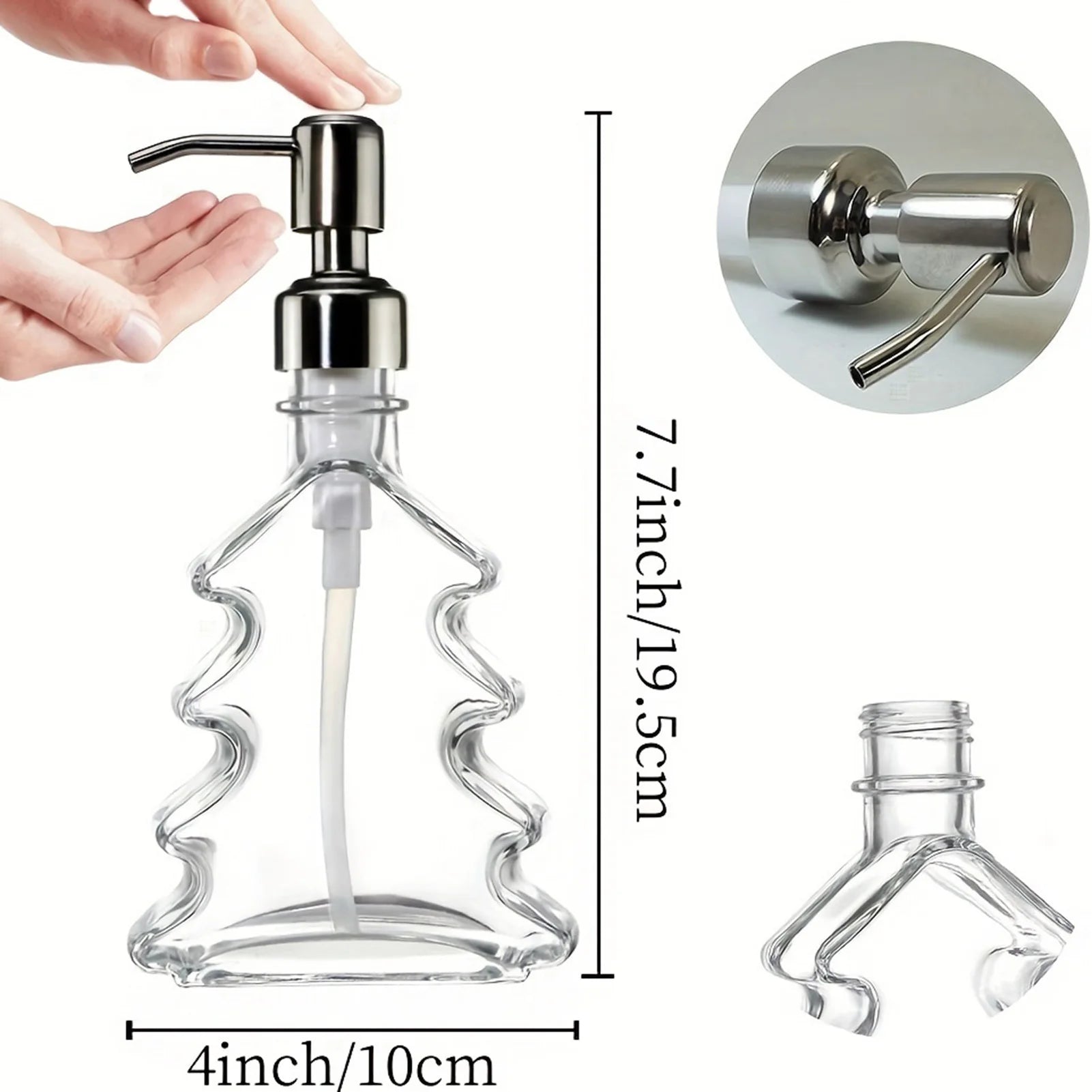 Decorative Bathroom Soap Dispense with Creative Christmas Tree Shape