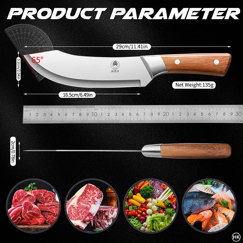 Stainless steel ultra sharp bending fracture knife