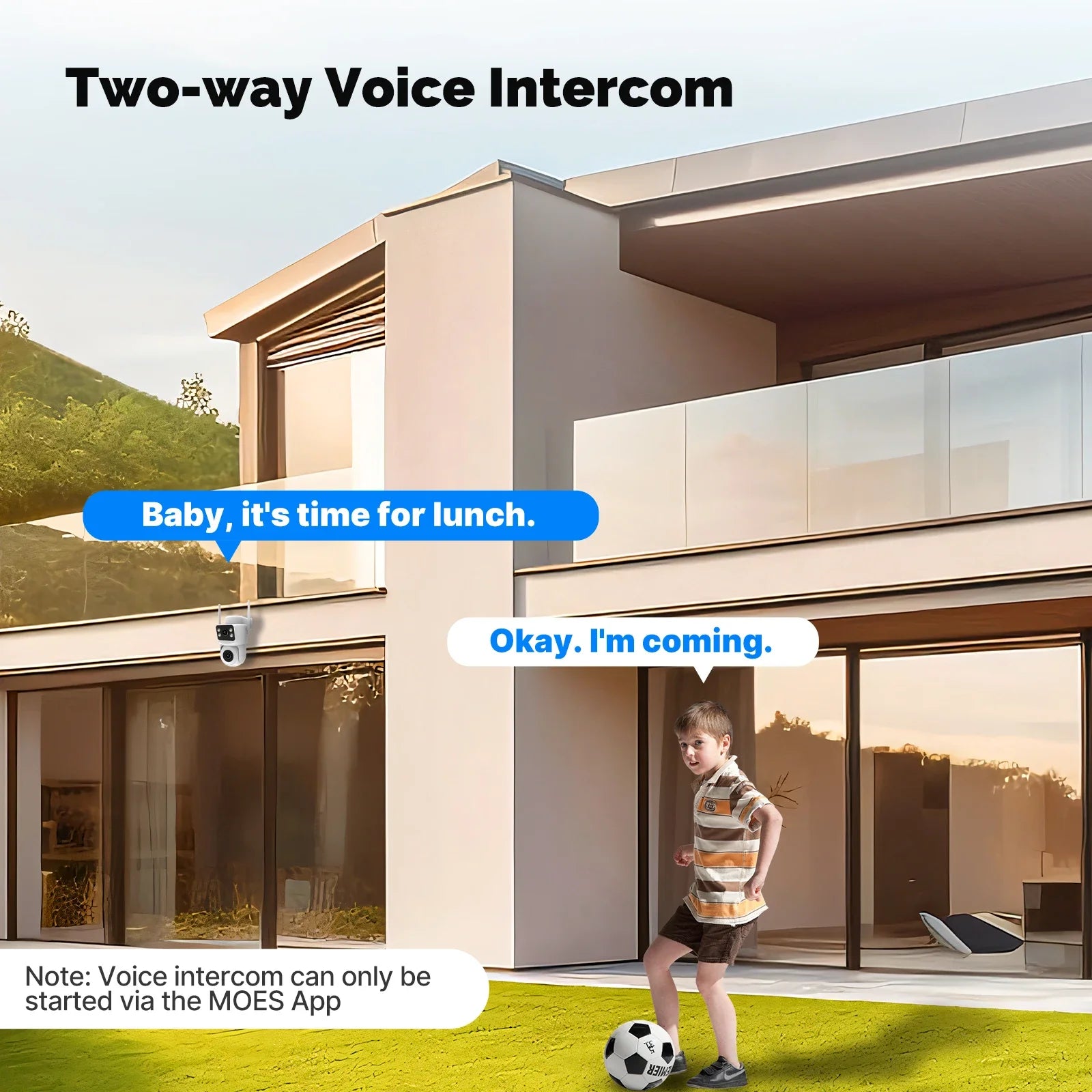 Moes Tuya Smart WiFi Outdoor Security Camera 4MP Dual Screen 2.4G/5G