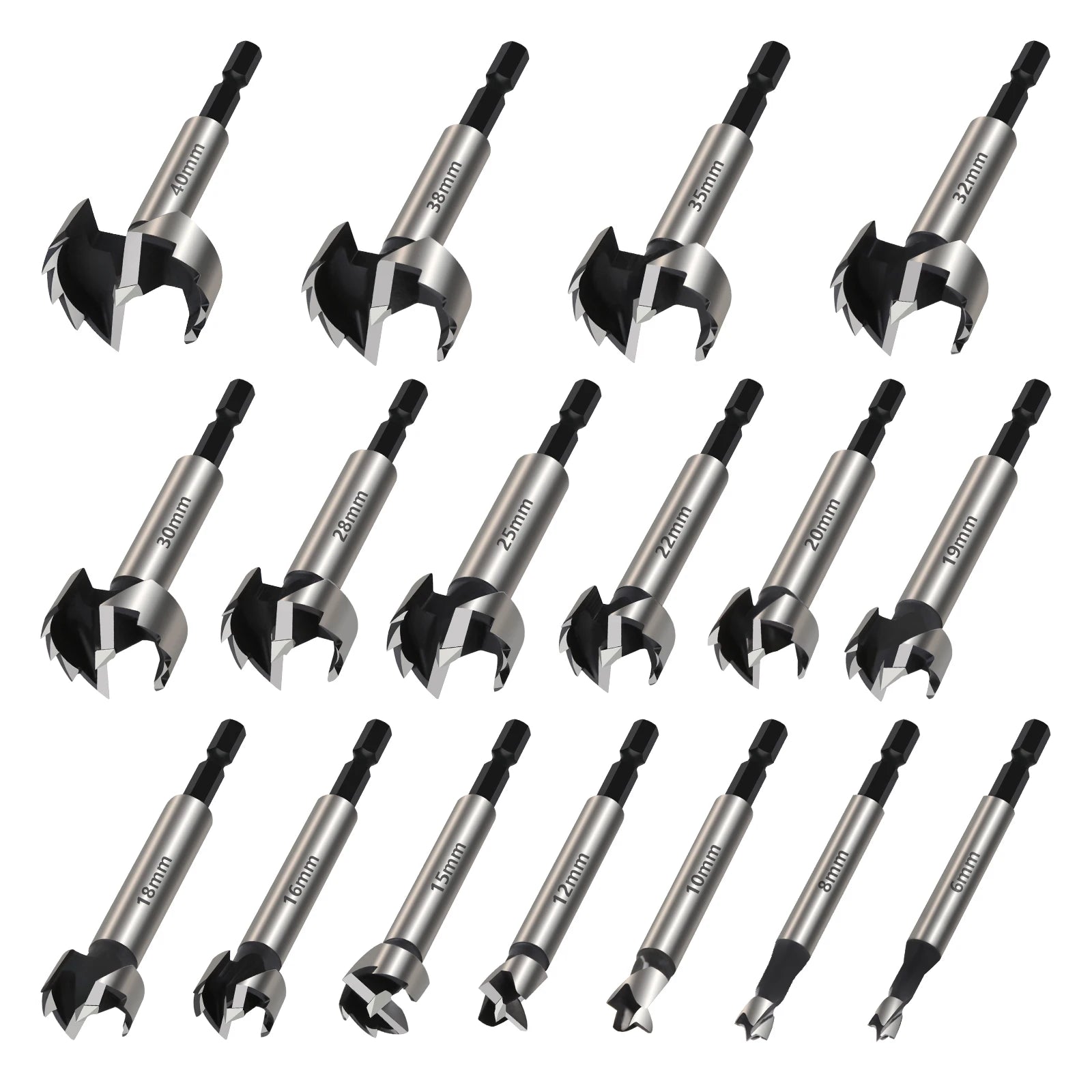 Forstner Woodworking Hinge Boring Bit — 6mm to 40mm Ind - View 1