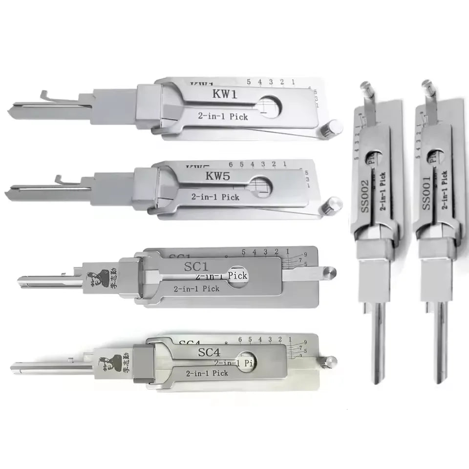 SS001 Stainless Steel Precision Tool 2 In 1 Key Decoder Hook