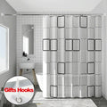 Bathroom Shower Curtains with Hooks Waterproof and Mildew Proof Dur...