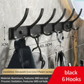 YUNJIEYA Black white Folding Robe Hooks Towel Hanger Nail Wall Rack