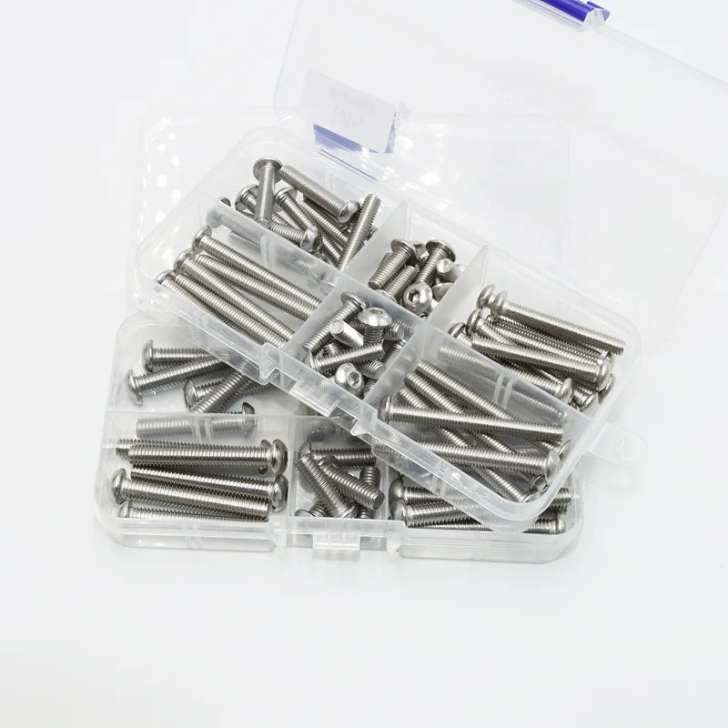 M2 M2.5 M3 M4 M5 M6 M8 M10 Button Head Socket Cap Machine Bolts Screw