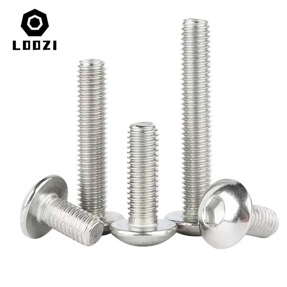 M2 M2.5 M3 M4 M5 M6 M8 M10 304 Stainless Steel Hex Round Pan Mushroom