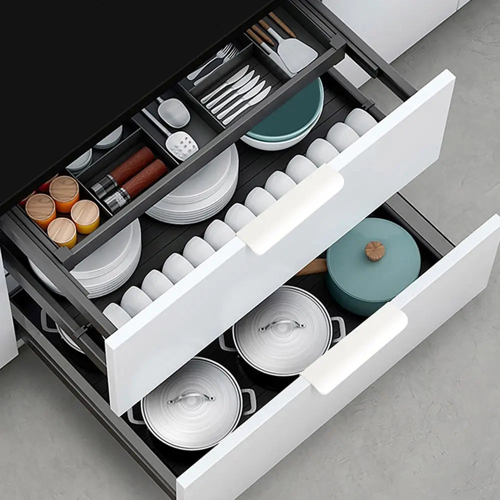 White Hidden Cabinet Pulls Drawer Knobs Long Pull Hidden Handles