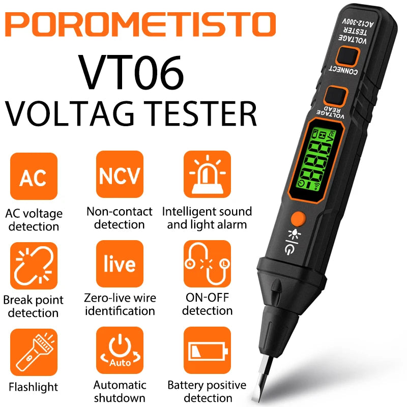 Smart Induction Tester Pen AC 12-300V Voltage Tester NCV Sensor Wire