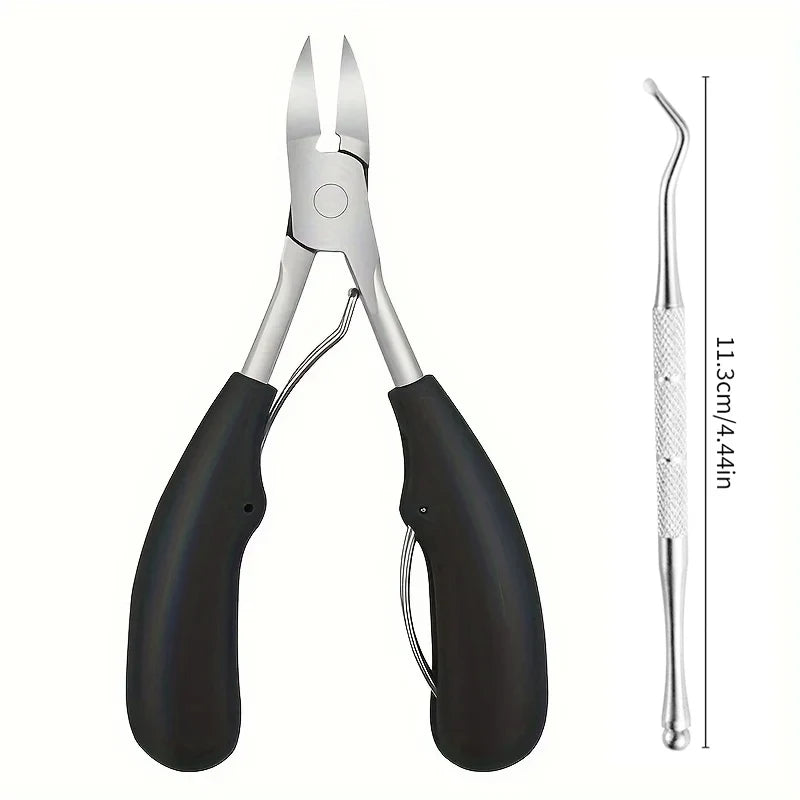 Professional Grade Concave Stainless Steel Nail Clippers for Thick