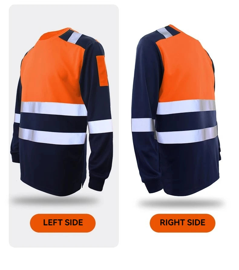 Men's Workwear Shirts Long Sleeve Hi Vis Shirts Workwear Hi Vis Work