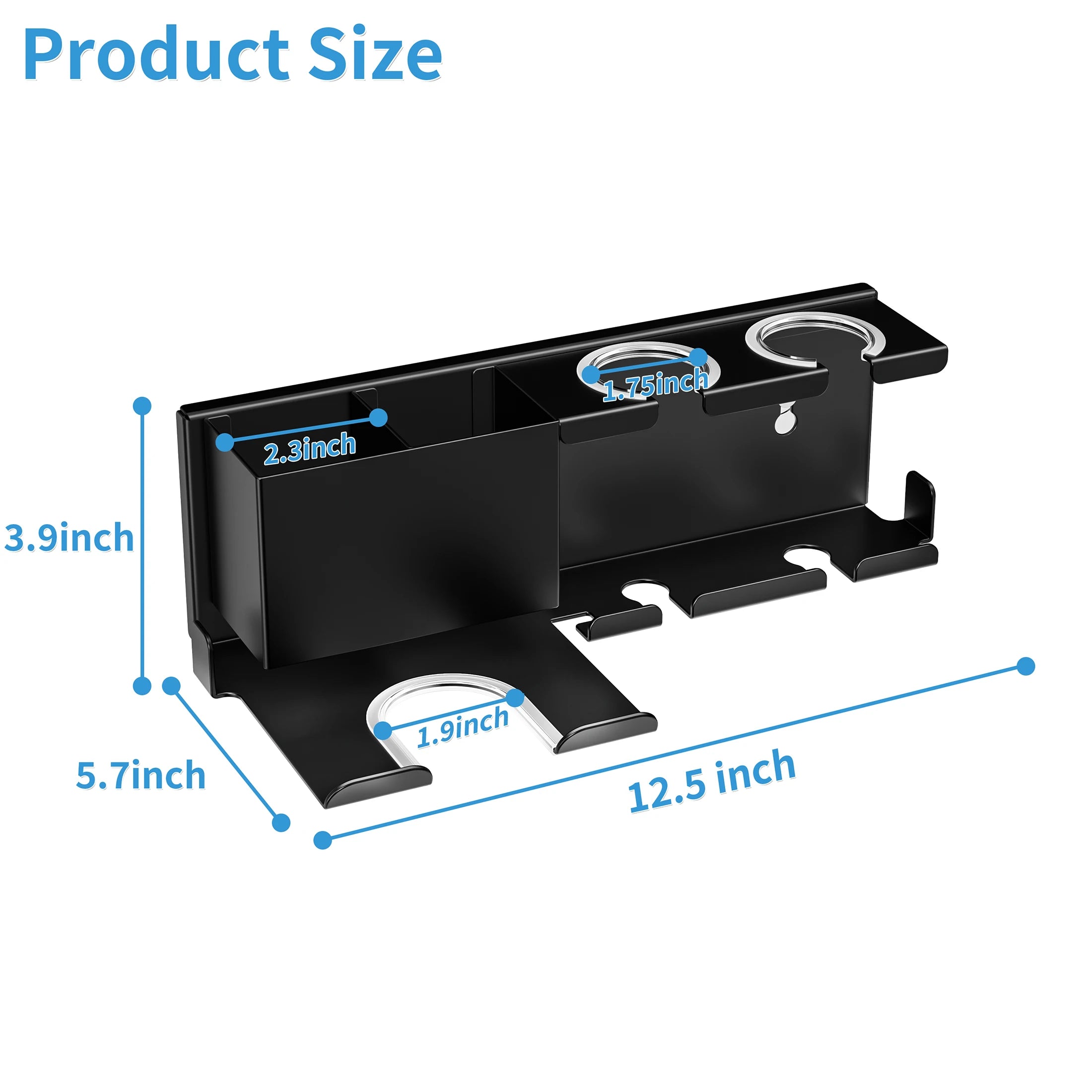 Wall Mounted Hair Dryer Holder Stand Space-Saving Blow