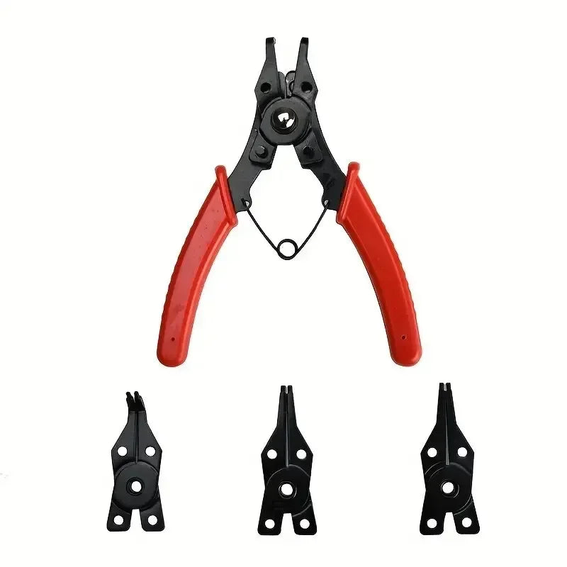 4-In-1 Circlip Pliers Set Snap Ring Pliers Multi Crimp Removable