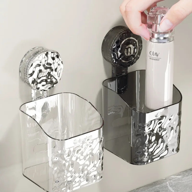 Acrylic Shelf Bathroom Rotating Suction Cup Shelf Kitchen Vanity No