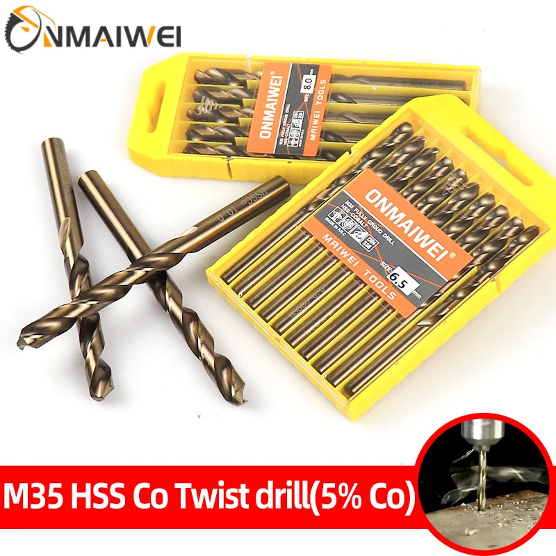 M35 Cobalt Coated HSS Twist Drill Bits — 1.0mm to 13mm  - View 1