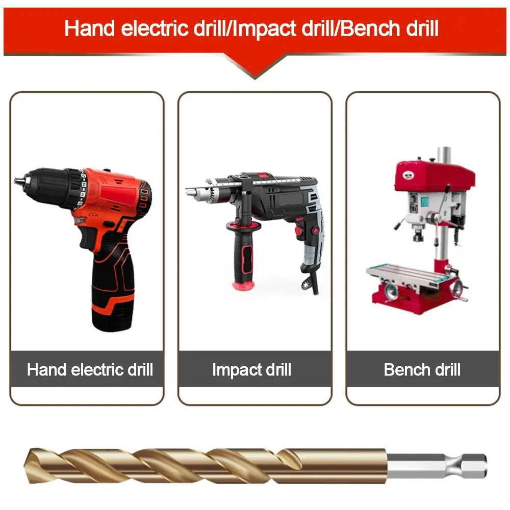 HSS High Speed Steel Twist Drill Bit 1/4 Hex Shank Replacement