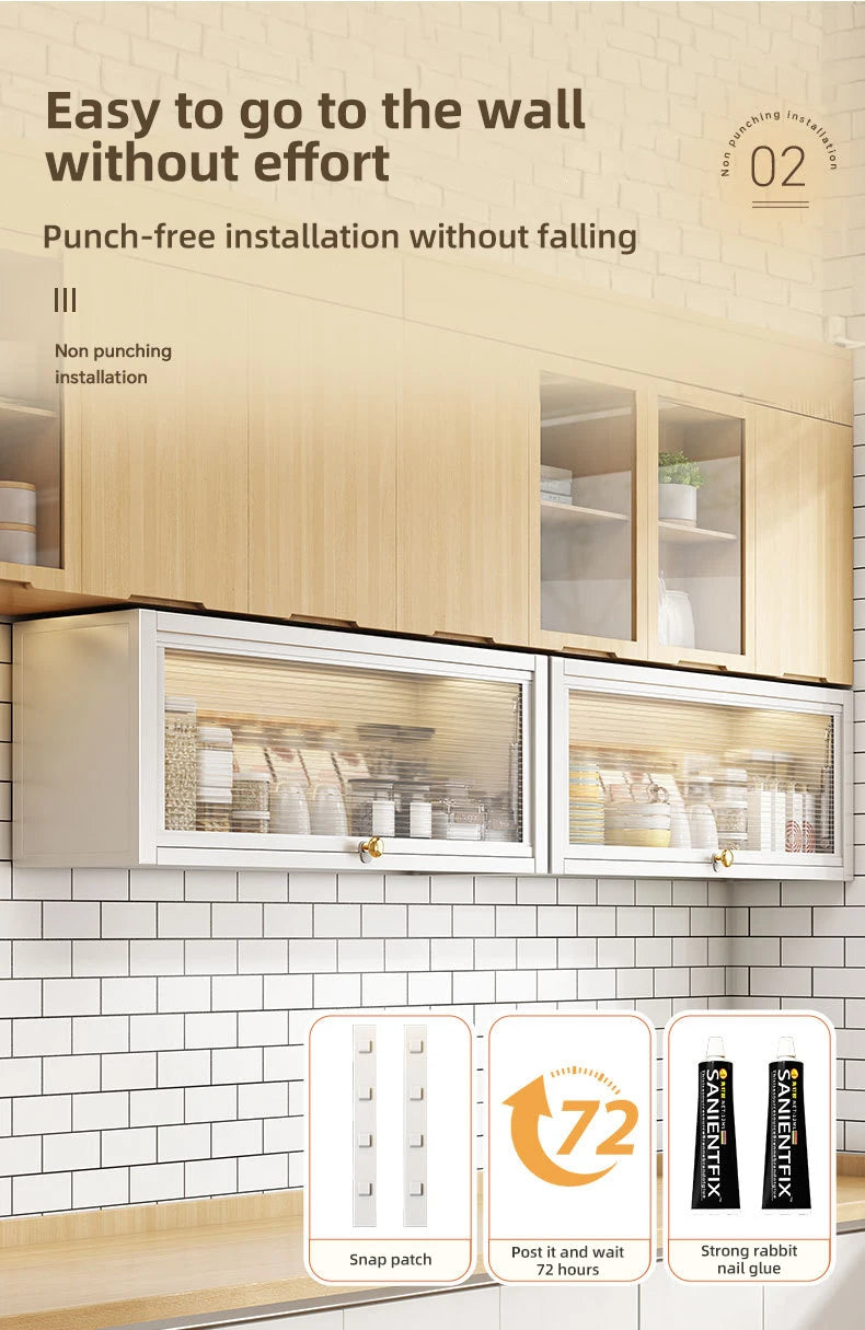 Hydraulic Under-Cabinet Spice Rack – No-Drill Wall-Mounted Storage