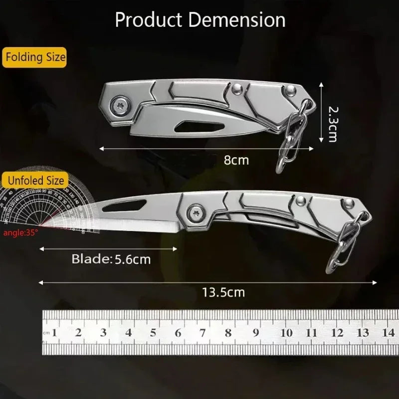 Stainless Steel Folding Knife Fruit Paring Vegetable Cutter Utility