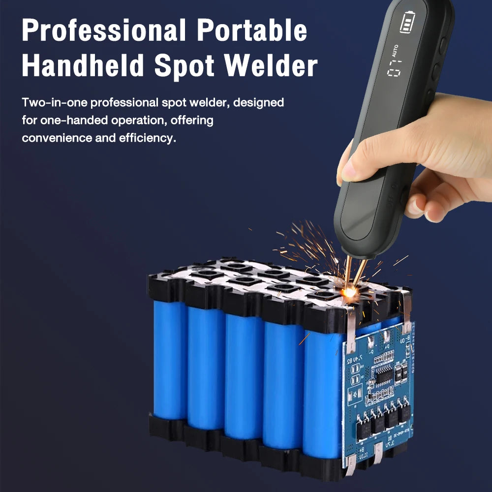 12 Gears Adjustable Handheld Spot Welder Mini Portable 9-Level LED