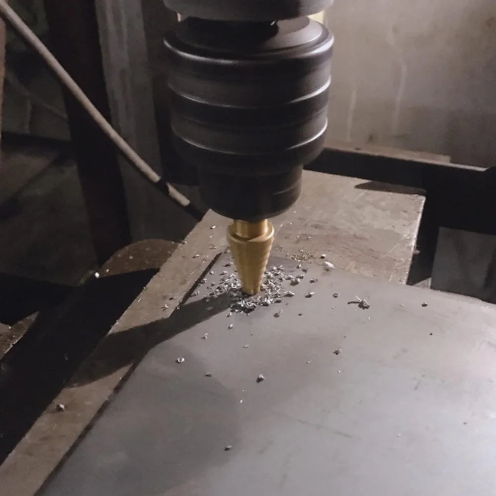HSS Step Drill Titanium Plated Hexagonal shank straight groove bit