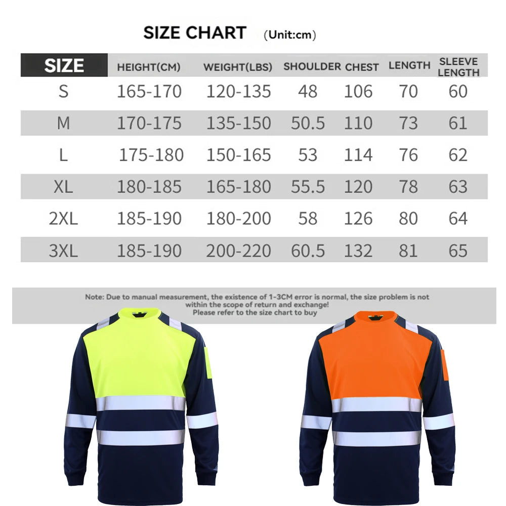 Men's Workwear Shirts Long Sleeve Hi Vis Shirts Workwear Hi Vis Work