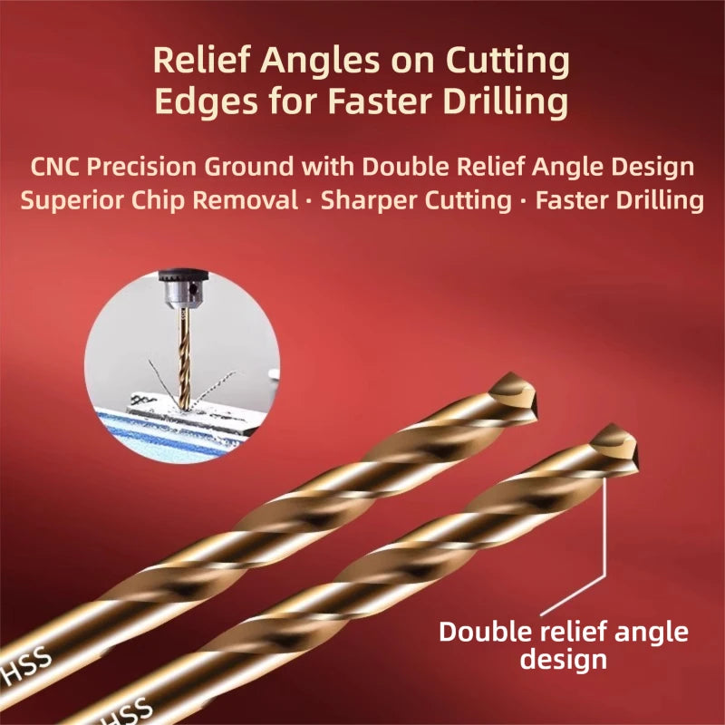 TG HSS6542 Precision Ground High Hardness Twist Drill Bits for