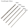 5-Piece Extra Long 150mm HSS Drill Bit Set — 2mm 3mm 3. - View 1