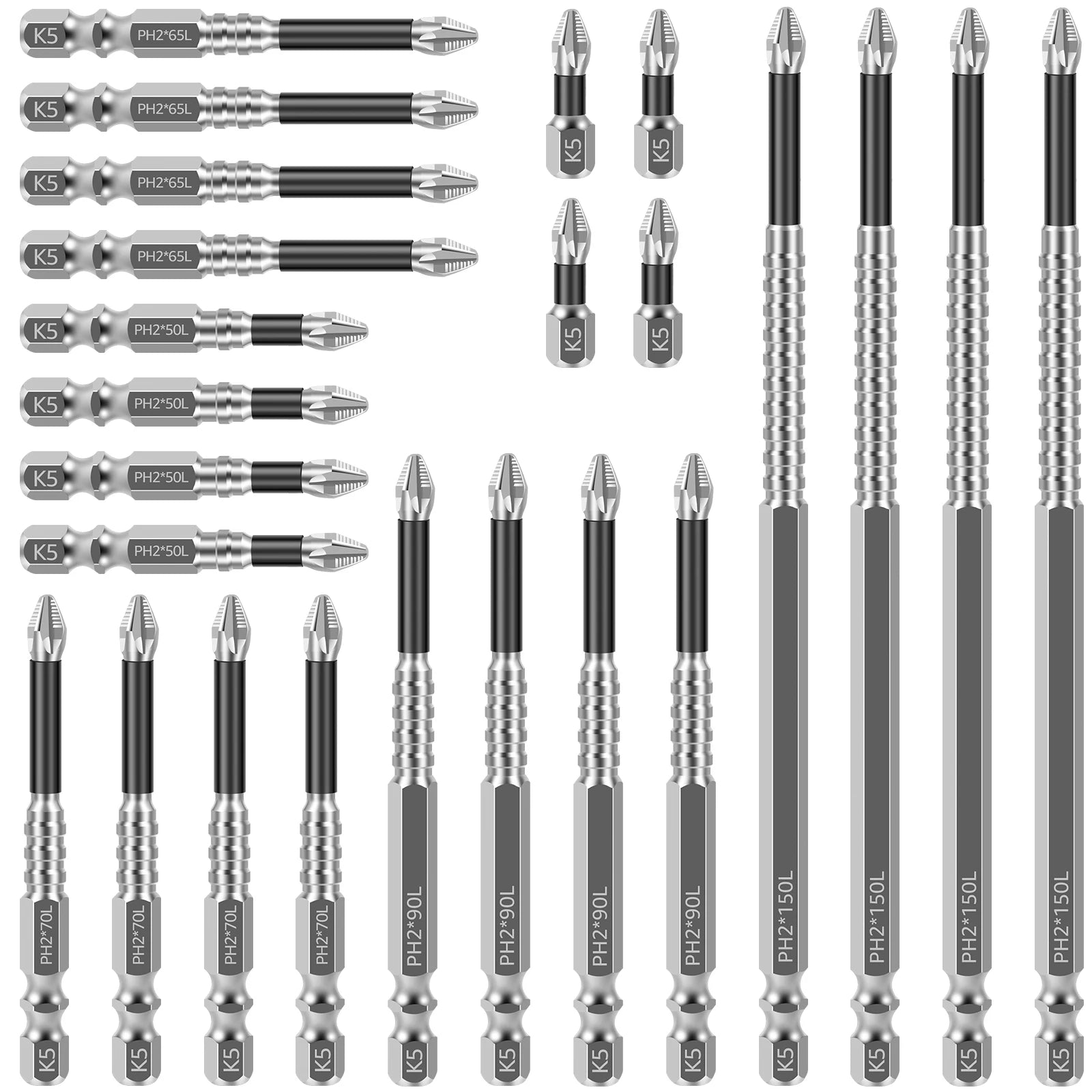 K5 High Magnetic Screwdriver Drill Bit Set Universal Anti-Slip Teeth