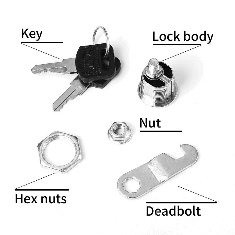 5/20 Sets Security Cam Locks - Metal Alloy Cylinder Cabinet Locker