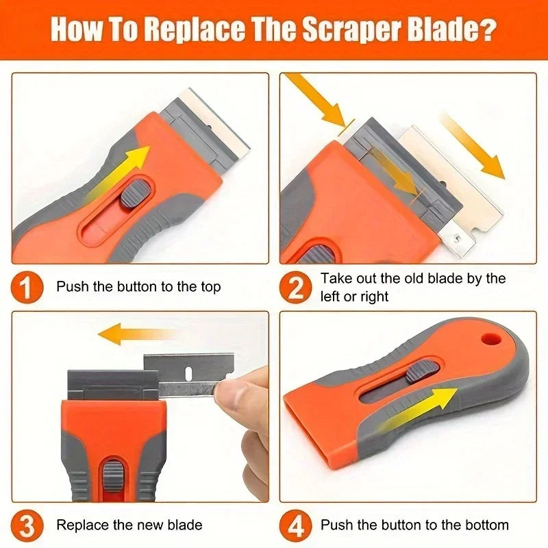 Glue removal 1 Set blade With 10 Blades, Telescopic Adjustment Knife