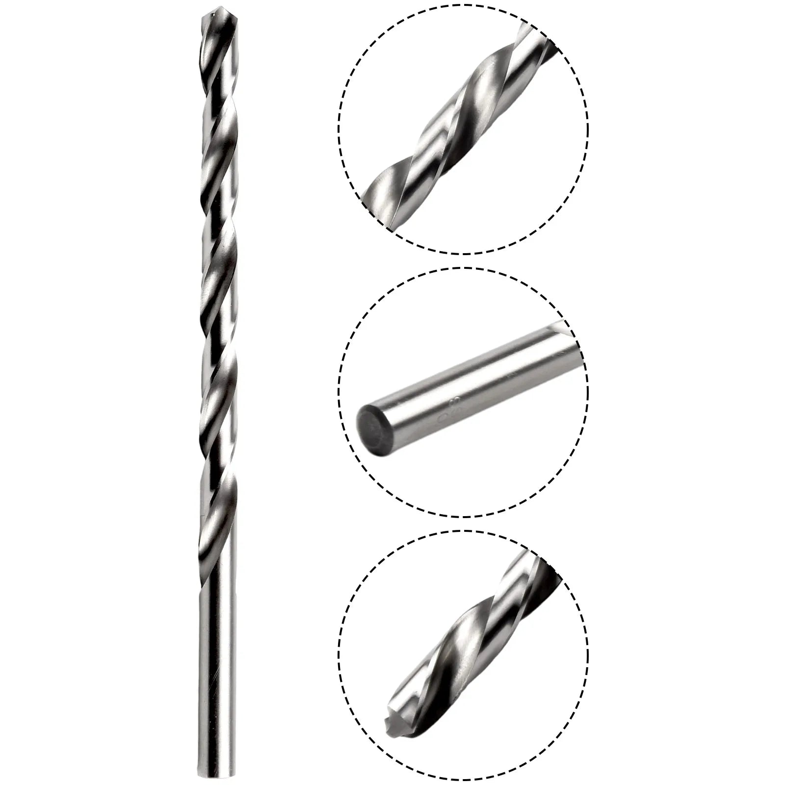 200mm Extra Long High Speed Steel HSS Drill Bits Straight Shank Drill