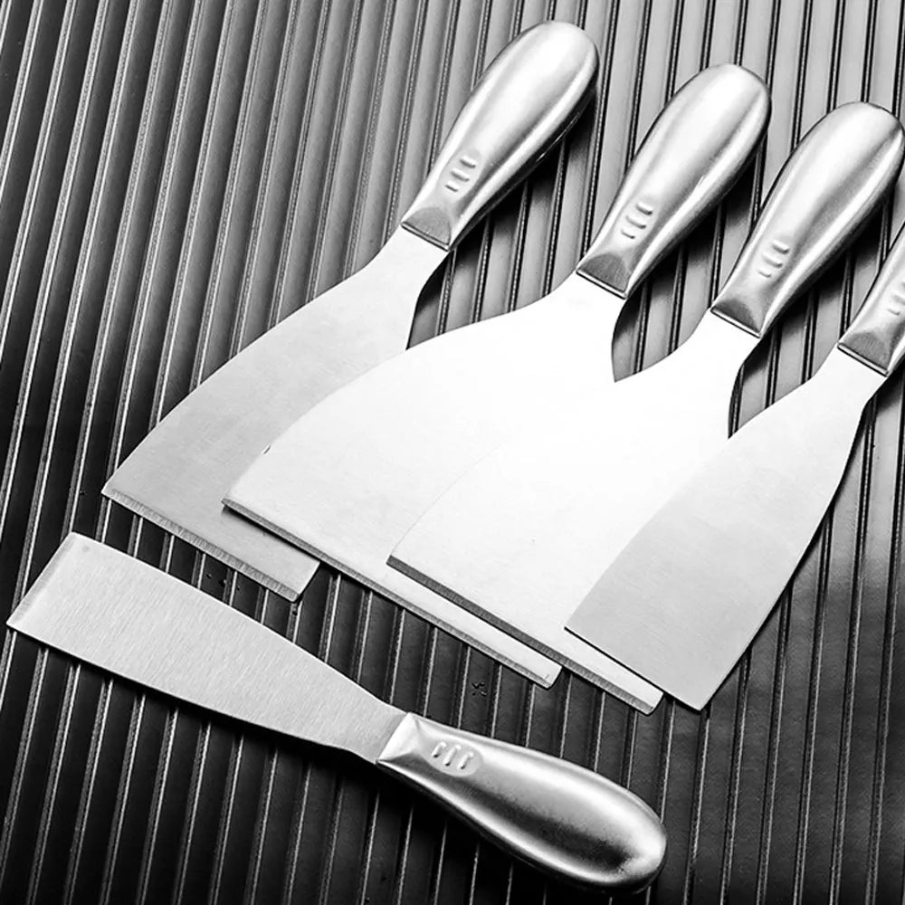 Premium Polished All-Stainless Steel Scraper Tool for Drywall
