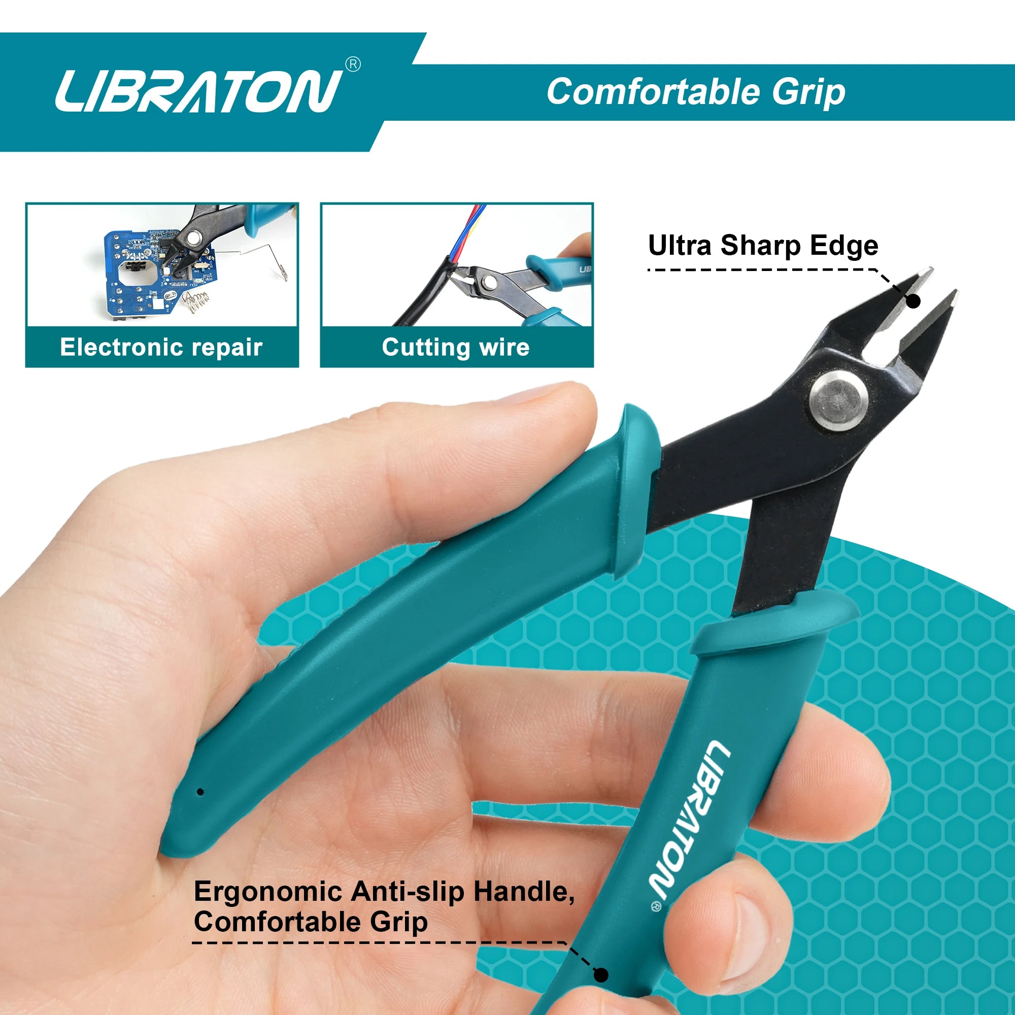 LIBRATON Micro Wire Cutter Precision Electronics Flush Cutter and