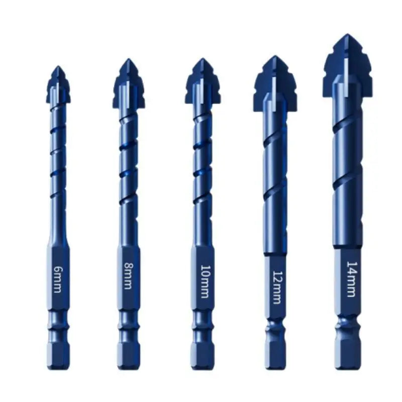 Professional Carbide Four-edge Serrated Drill Bit Set For Tile