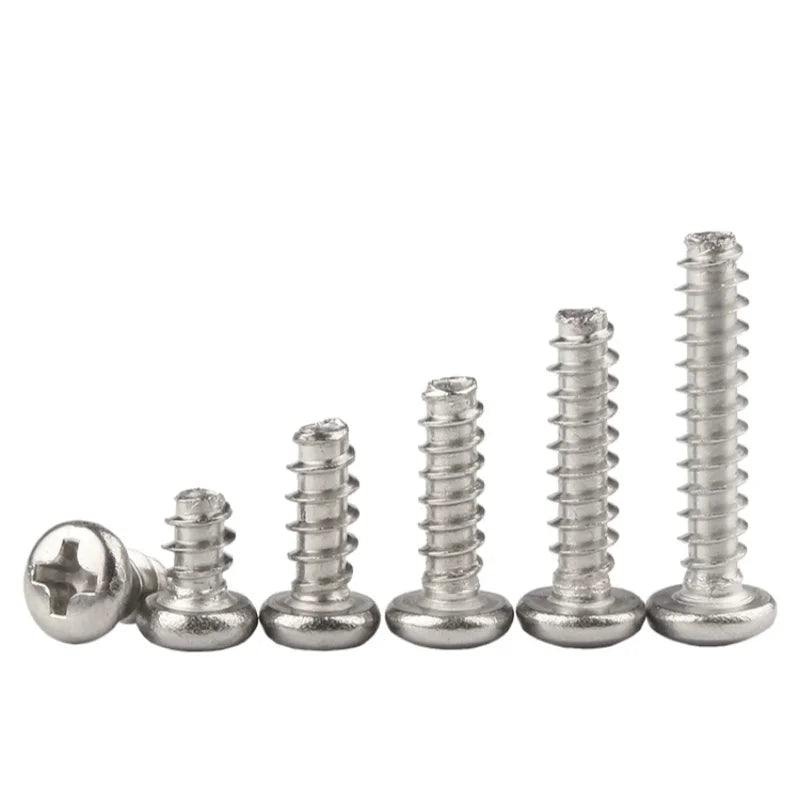 M1 M1.2 M1.7 M2 M2.6 M3 M4 M5 304 Stainless Steel Cross Round Head